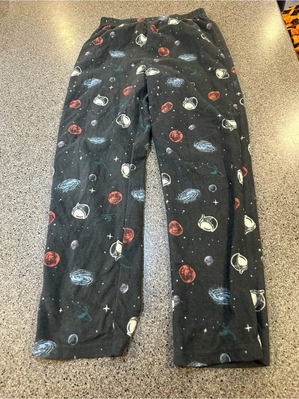 wonder nation Black Space Print Pajama Bottoms with Multicolor Planets